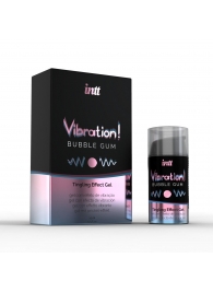 Жидкий интимный гель с эффектом вибрации Vibration! Bubble Gum - 15 мл. - INTT - купить с доставкой в Ногинске
