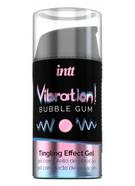 Жидкий интимный гель с эффектом вибрации Vibration! Bubble Gum - 15 мл. - INTT - купить с доставкой в Ногинске