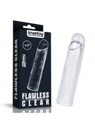Прозрачная насадка-удлинитель Flawless Clear Penis Sleeve Add 1 - 15,5 см. - Lovetoy - в Ногинске купить с доставкой