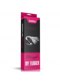 Серебристая плетка Struggle My Flogger с черной ручкой - 45 см. - Lovetoy - купить с доставкой в Ногинске