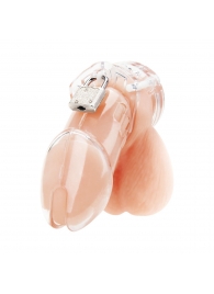 Прозрачная клетка целомудрия Acrylic See-thru Chastity Cage - BlueLine - купить с доставкой в Ногинске