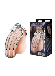 Металлическая клетка Prisoner Cock Сage с замком - BlueLine - купить с доставкой в Ногинске
