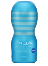 Мастурбатор с охлаждающей смазкой TENGA Original Vacuum Cup Cool - Tenga - в Ногинске купить с доставкой