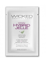 Гель-лубрикант на водно-силиконовой основе Simply Hybrid Jelle - 3 мл. - Wicked - купить с доставкой в Ногинске