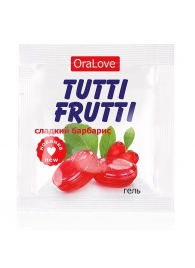 Гель-смазка Tutti-frutti со вкусом барбариса - 4 гр. - Биоритм - купить с доставкой в Ногинске