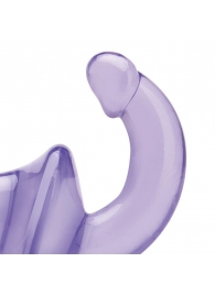 Фиолетовый безремневой страпон Strapless Strap-On - Lux Fetish - купить с доставкой в Ногинске