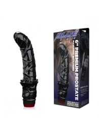 Черный вибромассажер простаты 6  Premium Prostate Massager - BlueLine - в Ногинске купить с доставкой