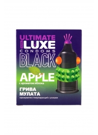 Черный стимулирующий презерватив  Грива мулата  с ароматом яблока - 1 шт. - Luxe - купить с доставкой в Ногинске