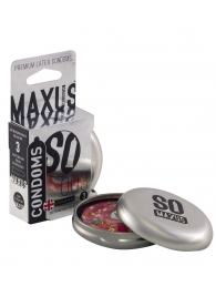 Экстремально тонкие презервативы в железном кейсе MAXUS Extreme Thin - 3 шт. - Maxus - купить с доставкой в Ногинске