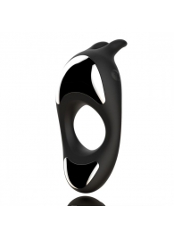 Черное эрекционное кольцо с двумя моторами Zeus Dual Vibe Cock Ring - FeelzToys - в Ногинске купить с доставкой