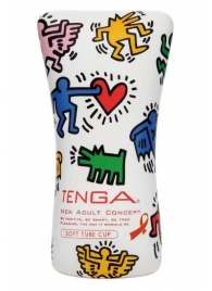Мастурбатор-туба Keith Haring Soft Tube CUP - Tenga - в Ногинске купить с доставкой