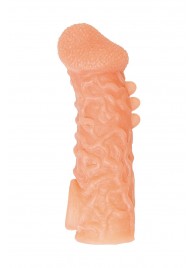 Телесная закрытая насадка с шершавой головкой Cock Sleeve Size S - 13,8 см. - KOKOS - в Ногинске купить с доставкой