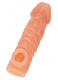 Телесная закрытая насадка с шершавой головкой Cock Sleeve Size S - 13,8 см. - KOKOS - в Ногинске купить с доставкой