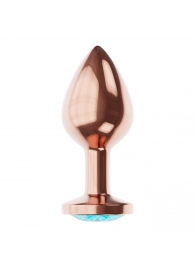 Пробка цвета розового золота с малиновым кристаллом Diamond Topaz Shine L - 8,3 см. - Lola Games - купить с доставкой в Ногинске