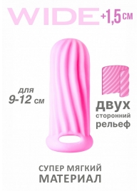 Розовый фаллоудлинитель Homme Wide - 11 см. - Lola Games - в Ногинске купить с доставкой
