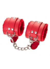 Красные наручники Anonymo из искусственной кожи - ToyFa - купить с доставкой в Ногинске