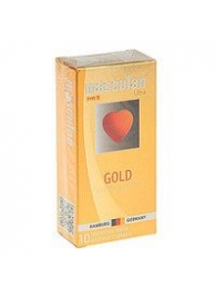 Презервативы Masculan Ultra Gold с золотым напылением и ароматом ванили - 10 шт. - Masculan - купить с доставкой в Ногинске