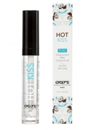 Блеск для губ Hot Kiss Coconut с ароматом кокоса - 7 мл. - Exsens - купить с доставкой в Ногинске