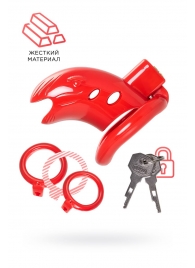 Красный мужской пояс верности из пластика - ToyFa - купить с доставкой в Ногинске