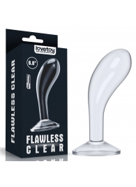 Прозрачный стимулятор простаты Flawless Clear Prostate Plug - 15 см. - Lovetoy - в Ногинске купить с доставкой