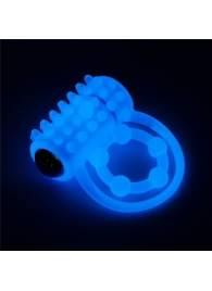 Голубое, светящееся в темноте виброкольцо Lumino Play Vibrating Penis Ring - Lovetoy - в Ногинске купить с доставкой
