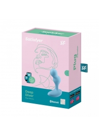 Голубой анальный вибростимулятор Deep Driver - 11,2 см. - Satisfyer - в Ногинске купить с доставкой