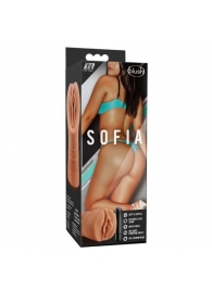 Мастурбатор-вагина цвета карамели Sofia с вибрацией - Blush Novelties - в Ногинске купить с доставкой