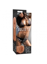 Мастурбатор-вагина цвета карамели Julieta с вибрацией - Blush Novelties - в Ногинске купить с доставкой