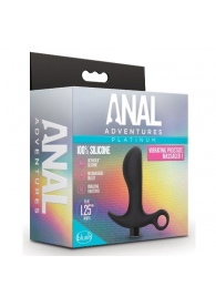 Черный анальный вибратор Silicone Vibrating Prostate Massager 01 - 10,8 см. - Blush Novelties - в Ногинске купить с доставкой