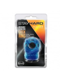 Голубое эрекционное виброкольцо Reusable 5 Function Cock Ring - Blush Novelties - в Ногинске купить с доставкой