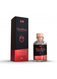 Массажный гель с ароматом клубники Strawberry - 30 мл. - INTT - купить с доставкой в Ногинске