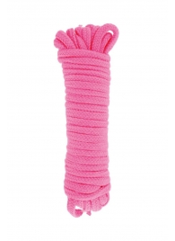 Розовая веревка для связывания Sweet Caress Rope - 10 метров - Sweet Caress - купить с доставкой в Ногинске