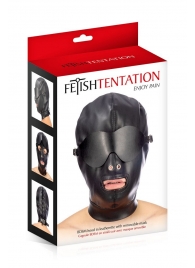 Маска-шлем с отверстием для рта и съемными шорами - Fetish Tentation - купить с доставкой в Ногинске