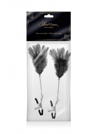 Зажимы для сосков с черными перьями Sweet Caress Feather Nipple Clumps - Sweet Caress - купить с доставкой в Ногинске