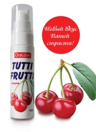 Гель-смазка Tutti-frutti с вишнёвым вкусом - 30 гр. - Биоритм - купить с доставкой в Ногинске
