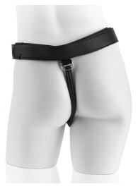 Страпон с телесной насадкой 7  Uncut with Strap on Harness - 18 см. - Pipedream - купить с доставкой в Ногинске