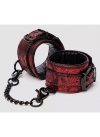 Красно-черные наручники Reversible Faux Leather Wrist Cuffs - Fifty Shades of Grey - купить с доставкой в Ногинске