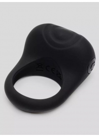 Черное эрекционное виброкольцо Sensation Rechargeable Vibrating Love Ring - Fifty Shades of Grey - в Ногинске купить с доставкой