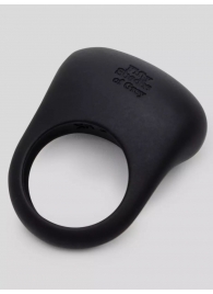 Черное эрекционное виброкольцо Sensation Rechargeable Vibrating Love Ring - Fifty Shades of Grey - в Ногинске купить с доставкой