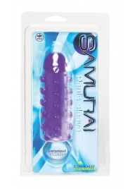 Закрытая фиолетовая насадка с пупырышками SAMURAI PENIS SLEEVE PURPLE - 14,5 см. - NMC - в Ногинске купить с доставкой