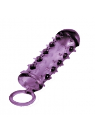 Закрытая фиолетовая насадка с пупырышками SAMURAI PENIS SLEEVE PURPLE - 14,5 см. - NMC - в Ногинске купить с доставкой