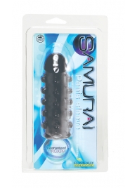 Дымчатая стимулирующая насадка с закрытой головкой SAMURAI PENIS SLEEVE BLACK - 14,5 см. - NMC - в Ногинске купить с доставкой