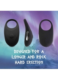 Черное эрекционное виброкольцо Thor Cockring - FeelzToys - в Ногинске купить с доставкой