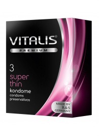 Ультратонкие презервативы VITALIS PREMIUM super thin - 3 шт. - Vitalis - купить с доставкой в Ногинске