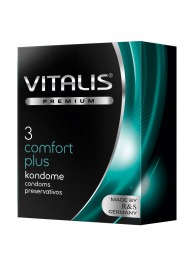 Контурные презервативы VITALIS PREMIUM comfort plus - 3 шт. - Vitalis - купить с доставкой в Ногинске