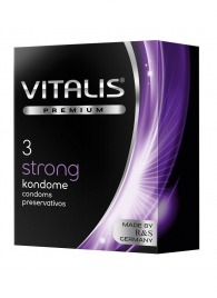 Презервативы с утолщенной стенкой VITALIS PREMIUM strong - 3 шт. - Vitalis - купить с доставкой в Ногинске