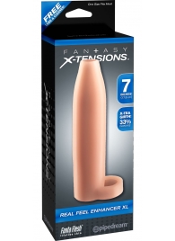 Телесная насадка Real Feel Enhancer XL - 17 см. - Pipedream - в Ногинске купить с доставкой