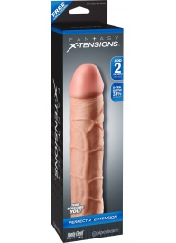 Телесная насадка Fantasy X-tensions Perfect 2  Extension - 20,3 см. - Pipedream - в Ногинске купить с доставкой