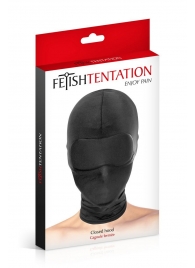 Сплошная маска-шлем с имитацией повязки для глаз - Fetish Tentation - купить с доставкой в Ногинске