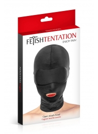 Сплошная маска на голову с прорезью для рта - Fetish Tentation - купить с доставкой в Ногинске